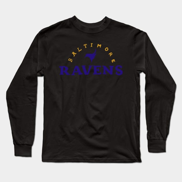 Baltimore Raveeeens Long Sleeve T-Shirt by Very Simple Graph